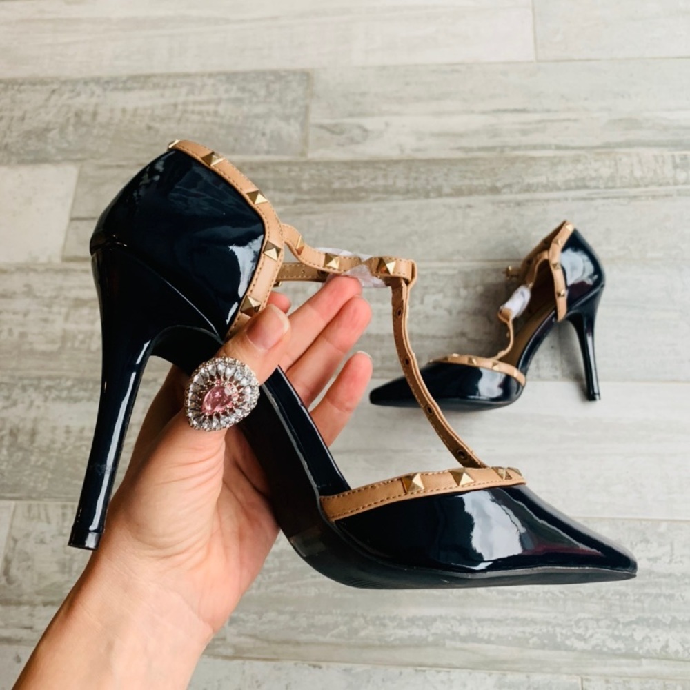 Dream Pairs RockstarP Patent FA leather gold cones - Picture 3 of 9